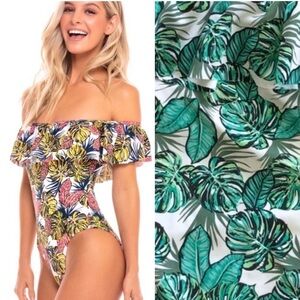 Cabana del Sol Ruffle Off Shoulder Swimsuit
